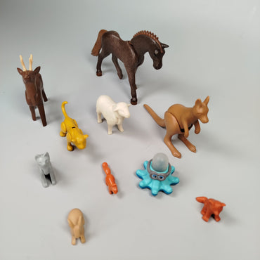 Playmobil Tierfiguren - Bauernhof und Wildtiere - 10er-Set