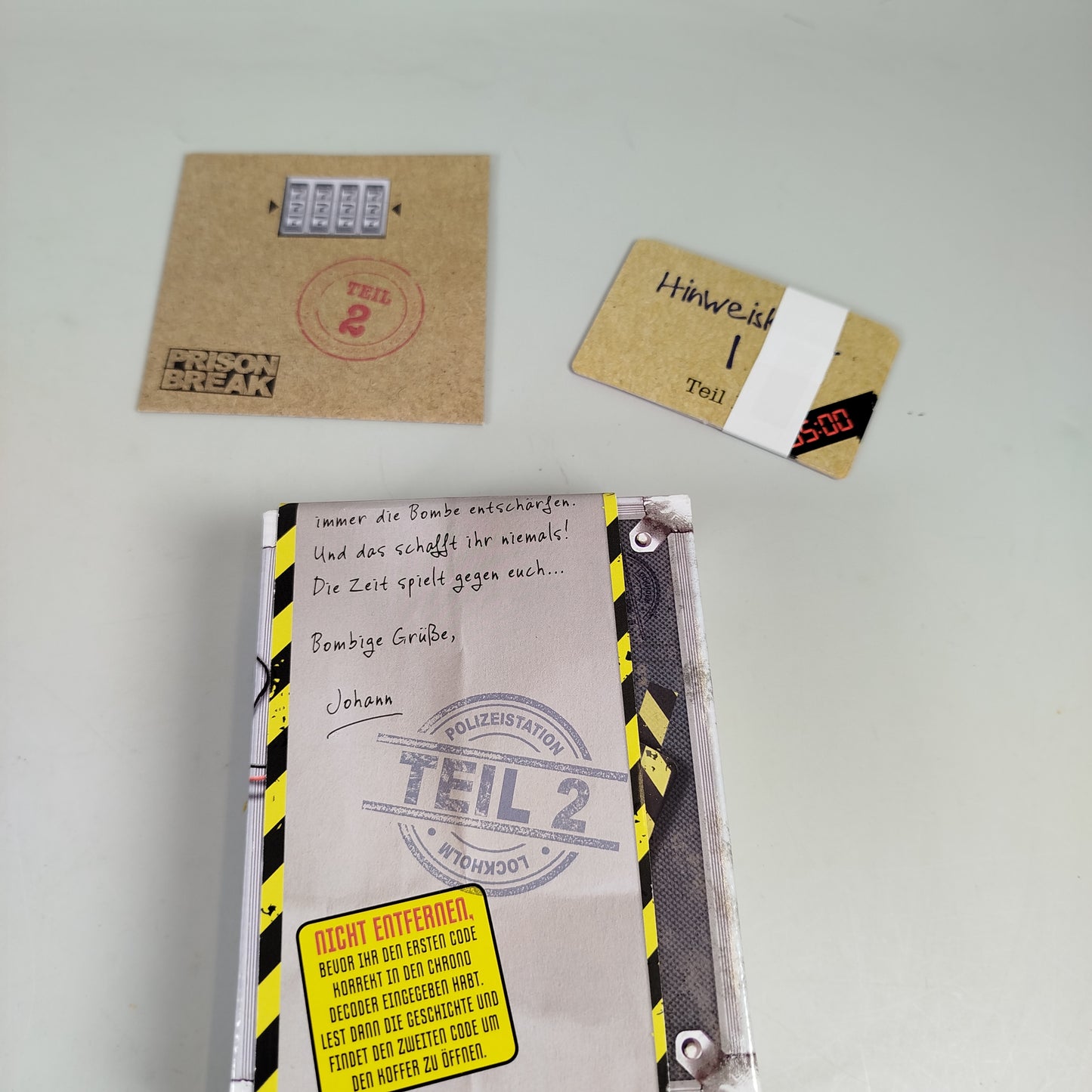Noris escape-Spiel mit Chrono-Decoder
