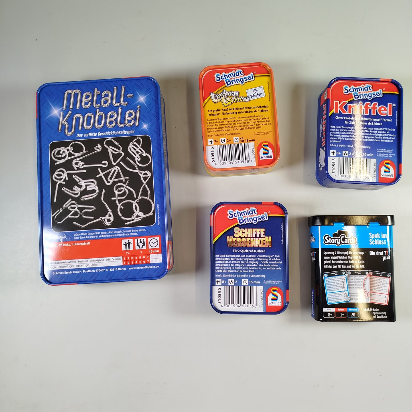Schmidt Spiele Mini-Spieleset – Knobelspaß & Klassiker, wie neu