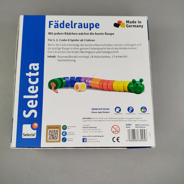 Selecta Fädelraupe Holzspiel, wie neu, ab 3 4 5 Jahre | ✅ geprüft