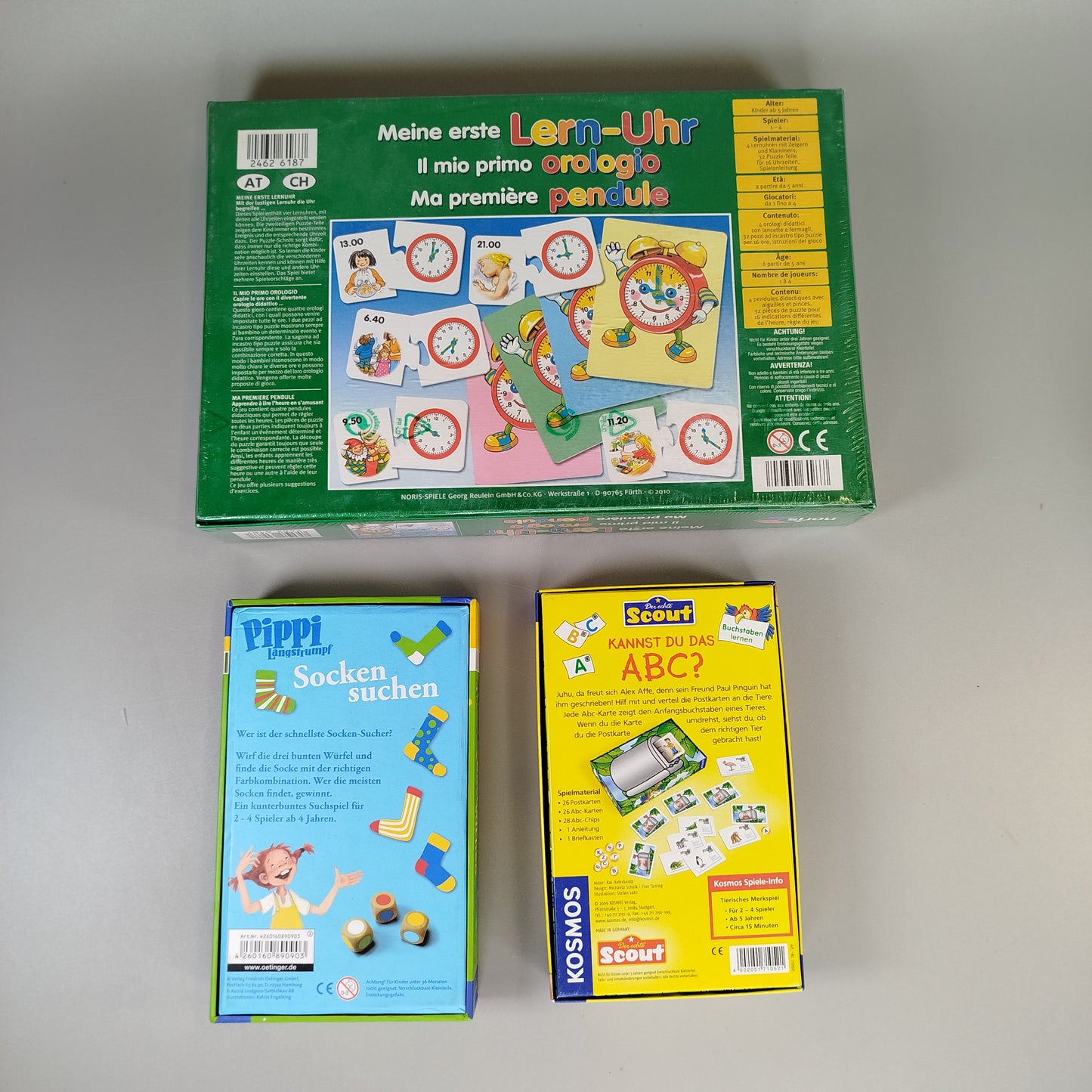 Lernspielzeug-Set - Lernuhr, Socken, ABC-Spiele für Kinder