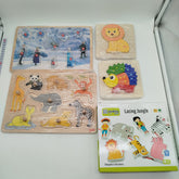 Andreu Toys Bundle Lacing Jungle 12x Lernspiel Holzspiel