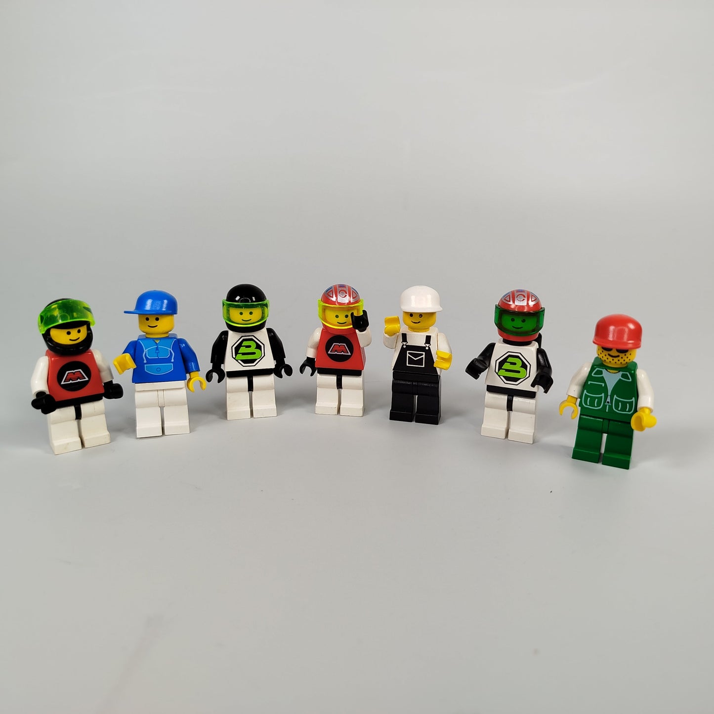 Lego Minifiguren-Set - Rennsport & Arbeit - 7-teilig
