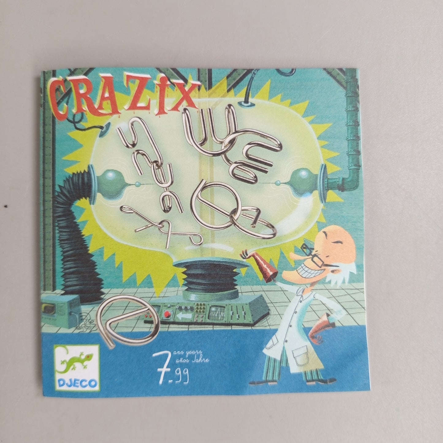 Djeco Crazix Puzzle-Spiel – Set mit 8 Metallrätseln, OVP, neu