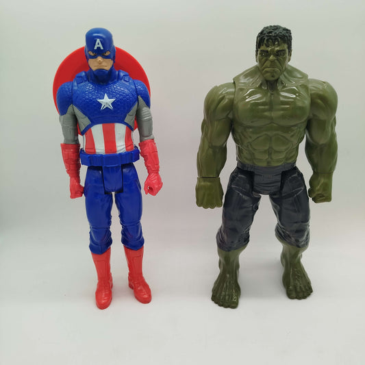 Hasbro Bundle Cap.America&Hulk Set von 2 Figuren ab 6 7 8 Jahre | ✅ geprüft