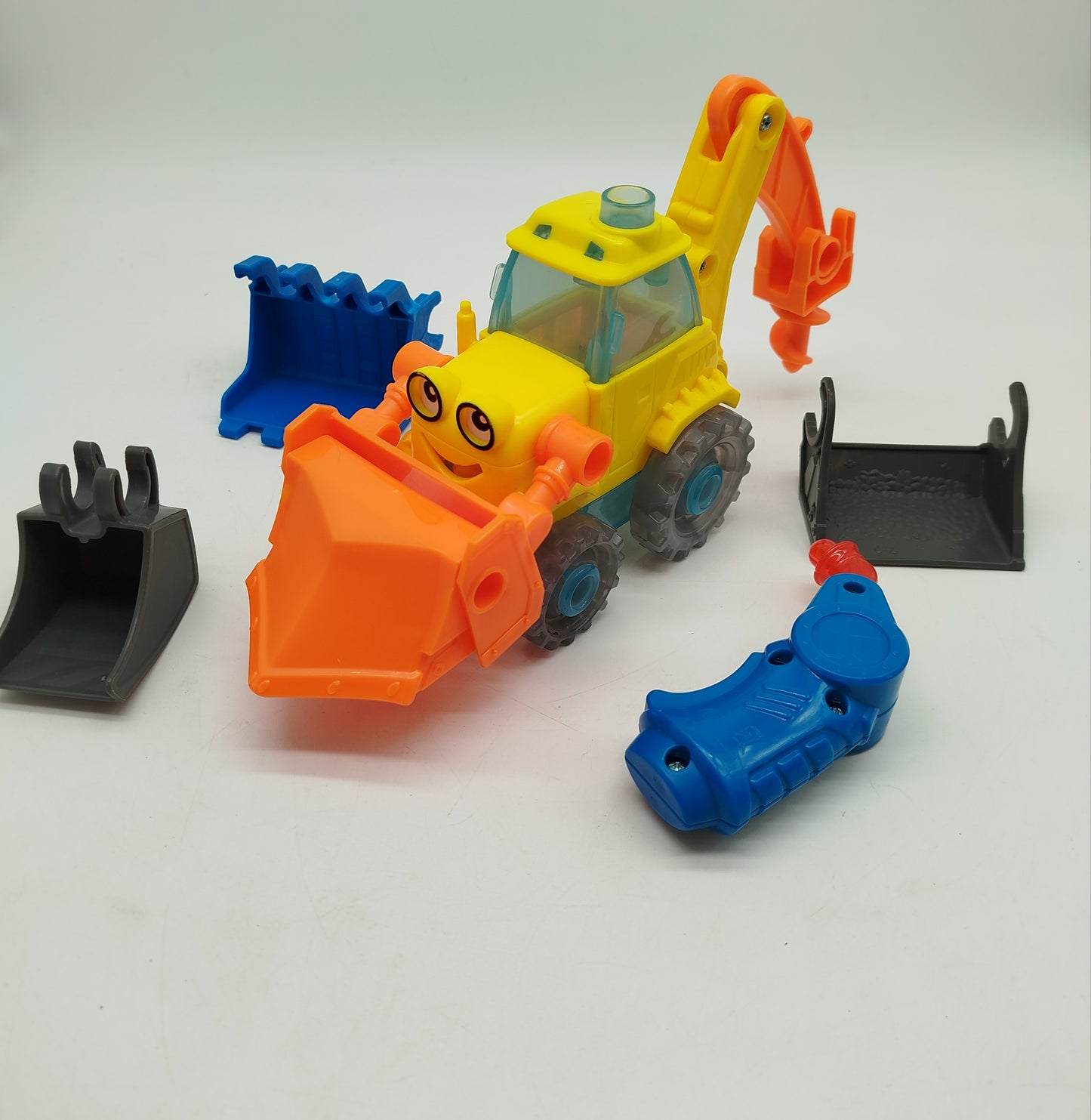 Baggerlader Spielzeug Set – mit Zubehör & Wechselaufsätzen