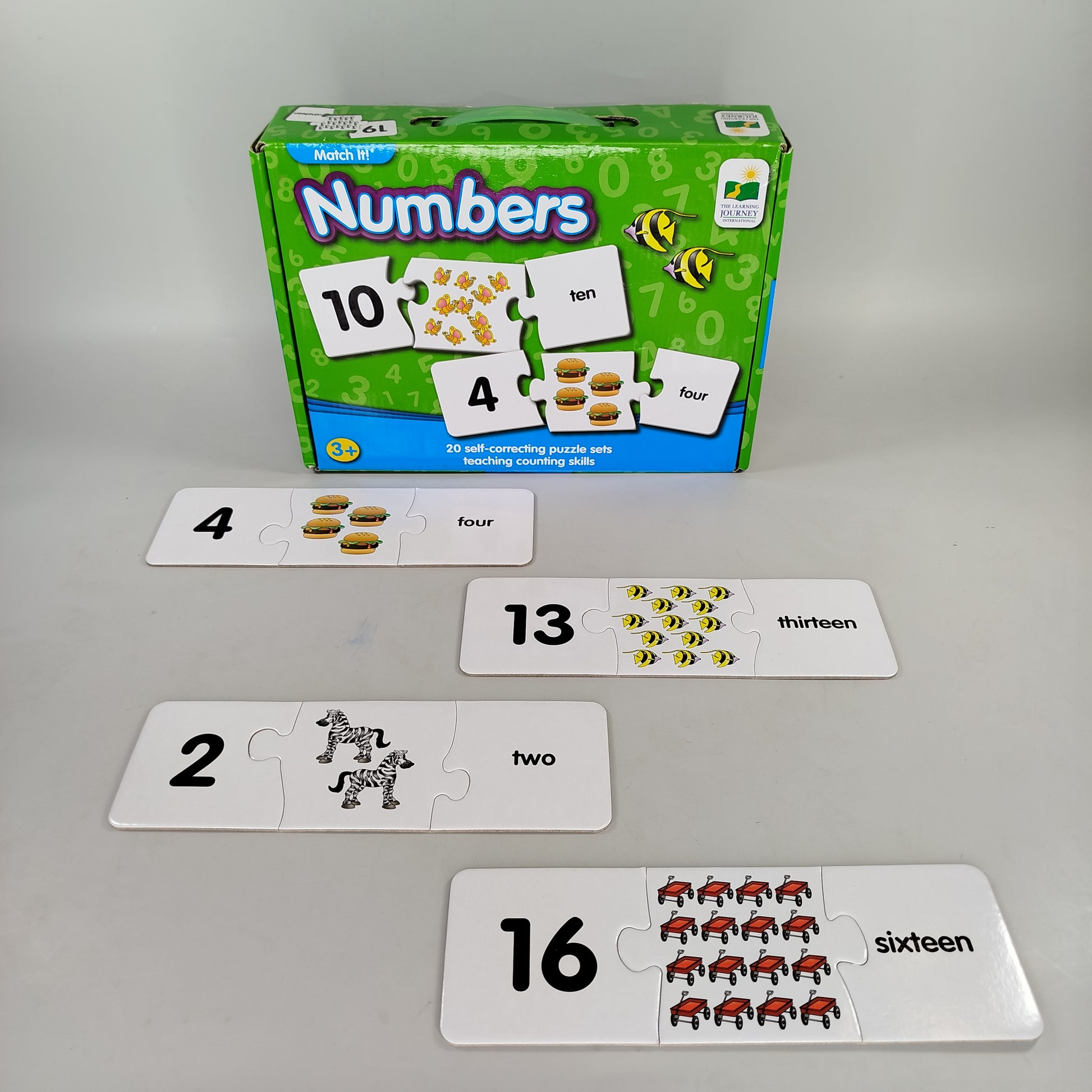 Diverse Lernspiel-Set: Zahlen, Buchstaben & Uhrzeit