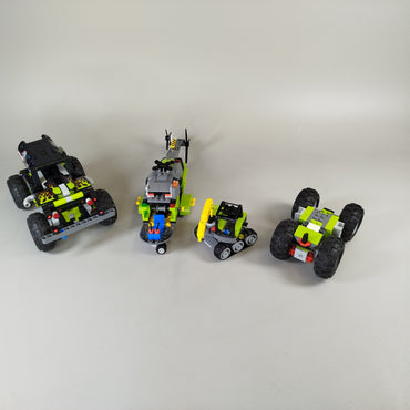 LEGO Fahrzeuge Set von 4 – Monster Truck, Hubschrauber, gebraucht