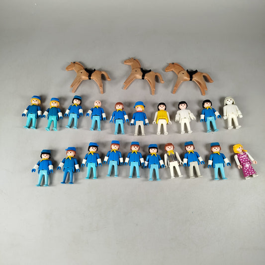 Playmobil Bundle Set von 23 Figuren & 3 Pferde, ab 3 4 5 Jahre | ✅ geprüft