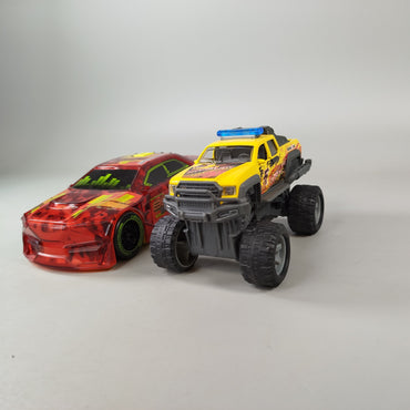 Dickie Toys Fahrzeuge Set von 2 – Sportwagen & Monster Truck