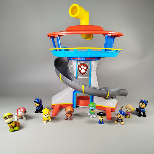 PAW Patrol Figuren Set – Turm & 7 Charaktere, ohne OVP