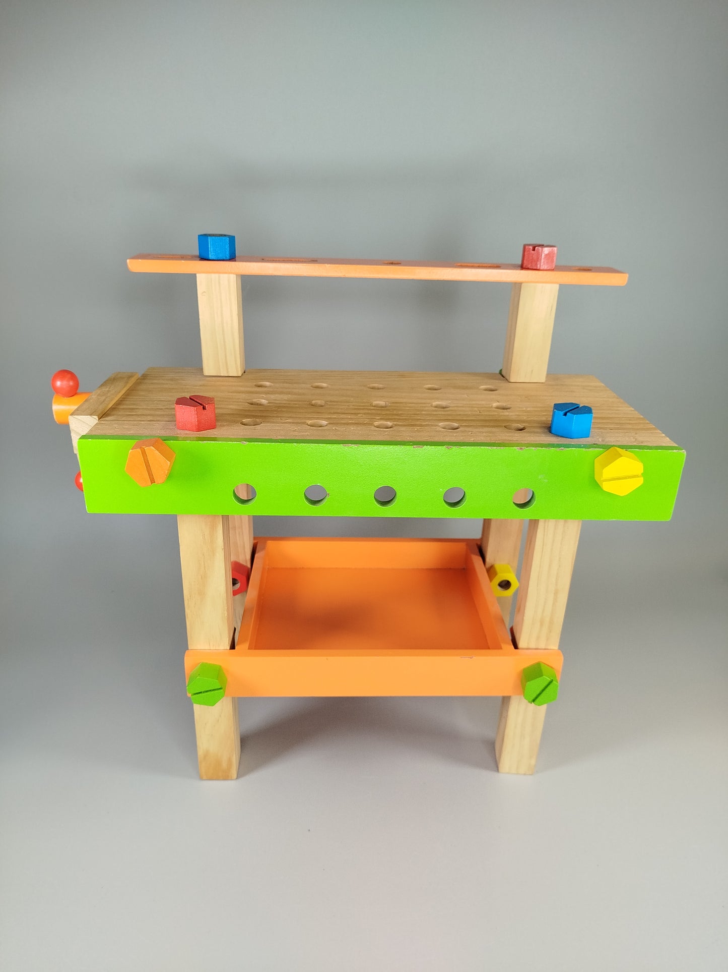 Spielset - Werkbank mit Werkzeug und Bauklötzen