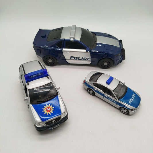 Bundle Polizei Set von 3 Roboter & Autos