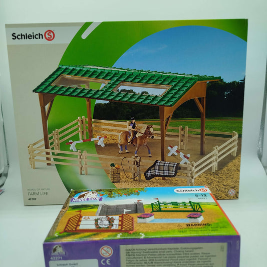 Schleich Bundle Horse Club 42271 42189 Set von 2 Reitplatz