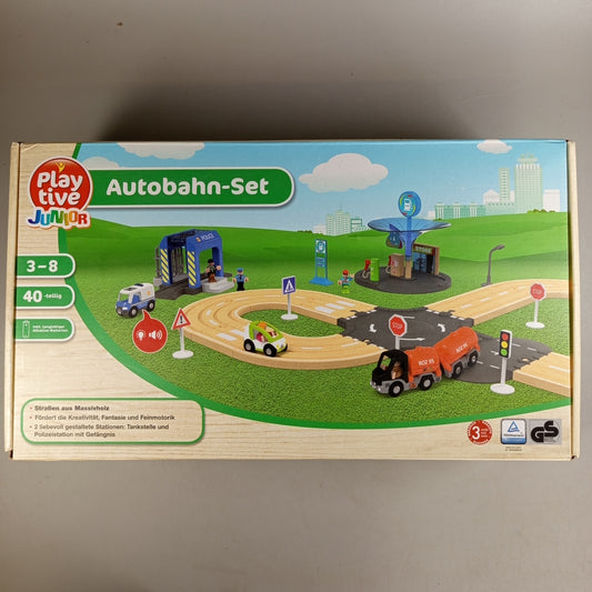 Playtive Junior Autobahn-Set 🚗💥, gebraucht, ab 3 4 5 Jahre | ✅ geprüft