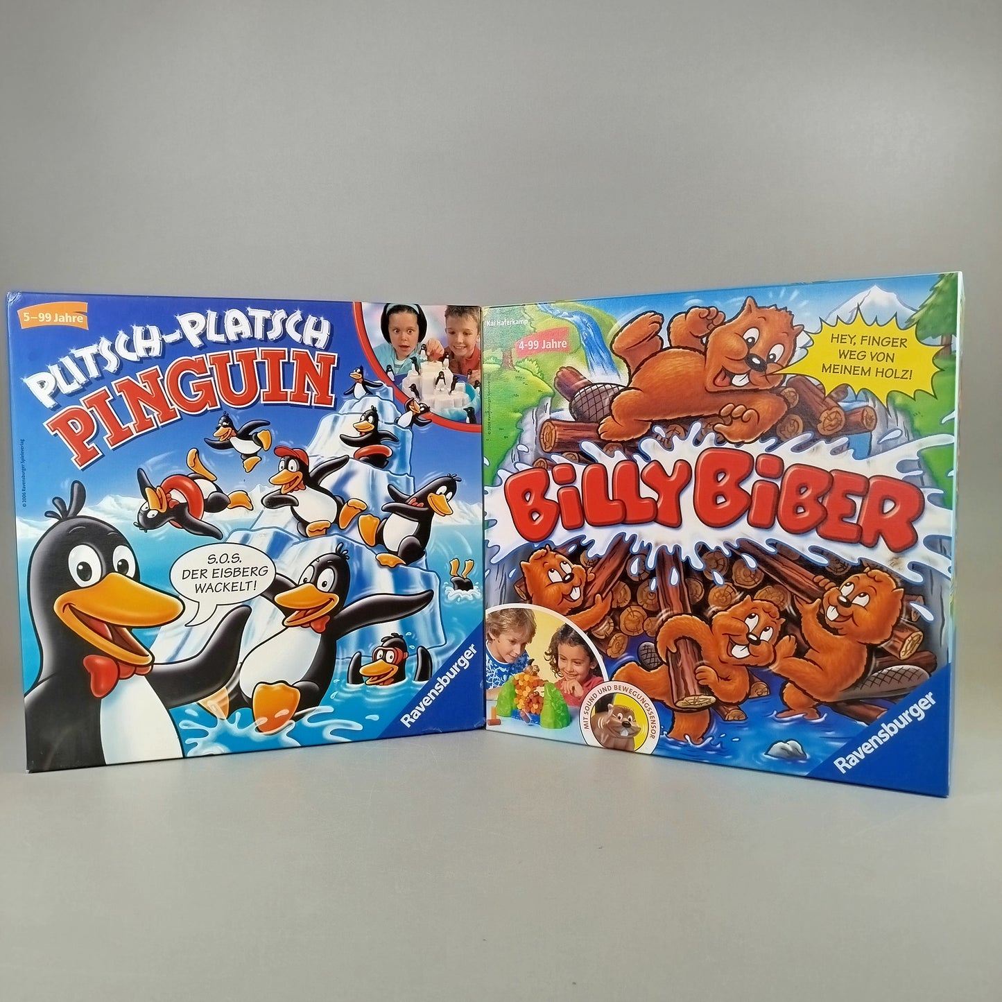 Ravensburger Geschicklichkeitsspiele Set - Plitsch-Platsch Pinguin & Billy Biber
