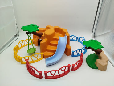 Playmobil 1.2.3 Spielset – Zoo mit 4 Figuren & 11 Tieren
