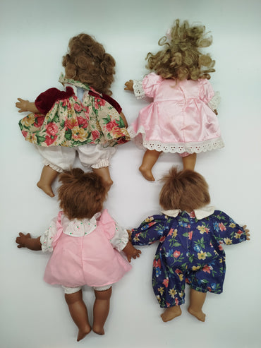 Vintage Puppe Set - 4 Stück