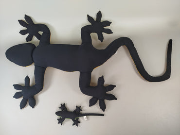 Kuscheltierset - Plüsch Eidechse und Sandtier Gecko, 100 cm & 20 cm