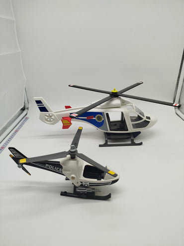 Playmobil Polizei Hubschrauber 6874 und 70569, unvollständig