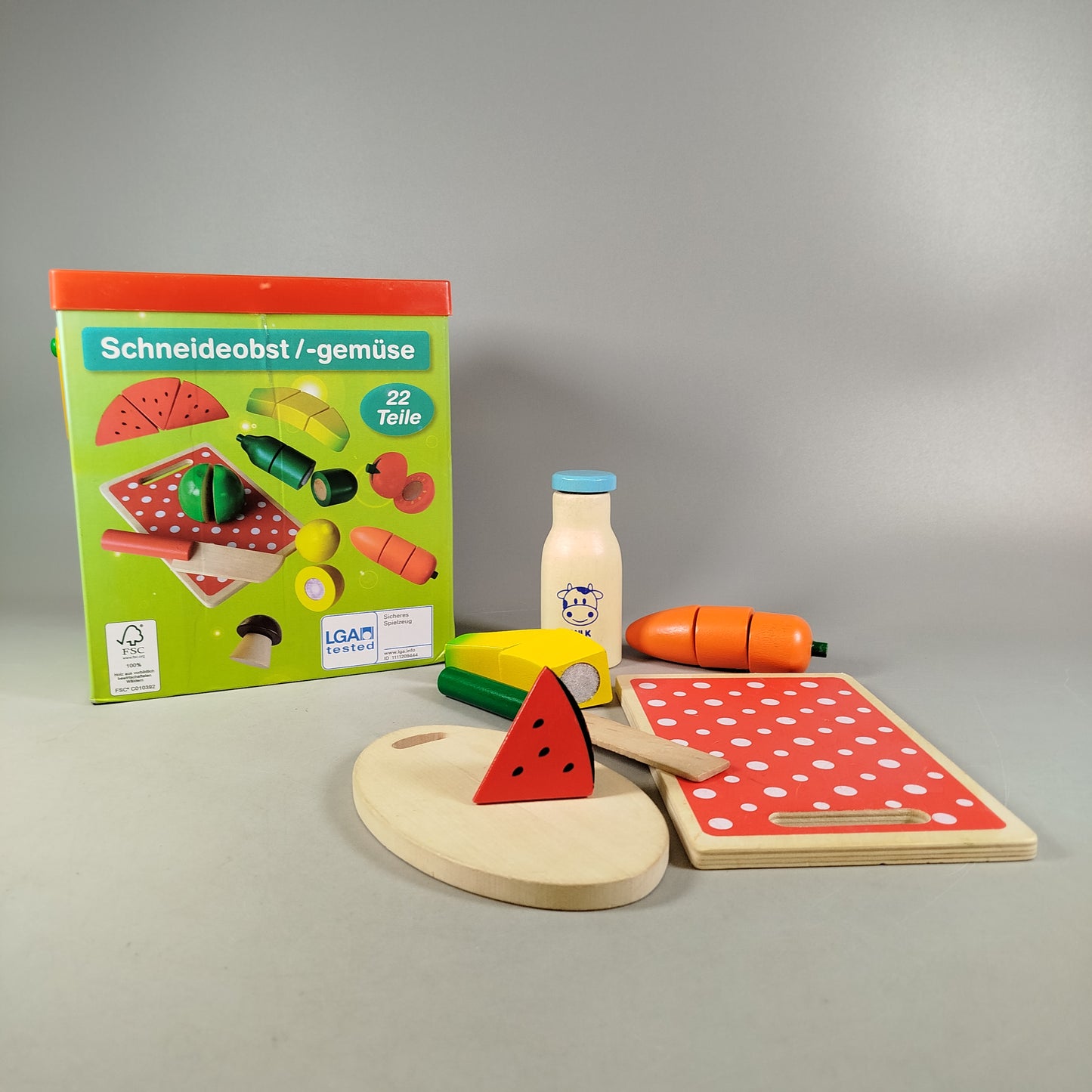 Holz Schneideobst & Gemüse Set