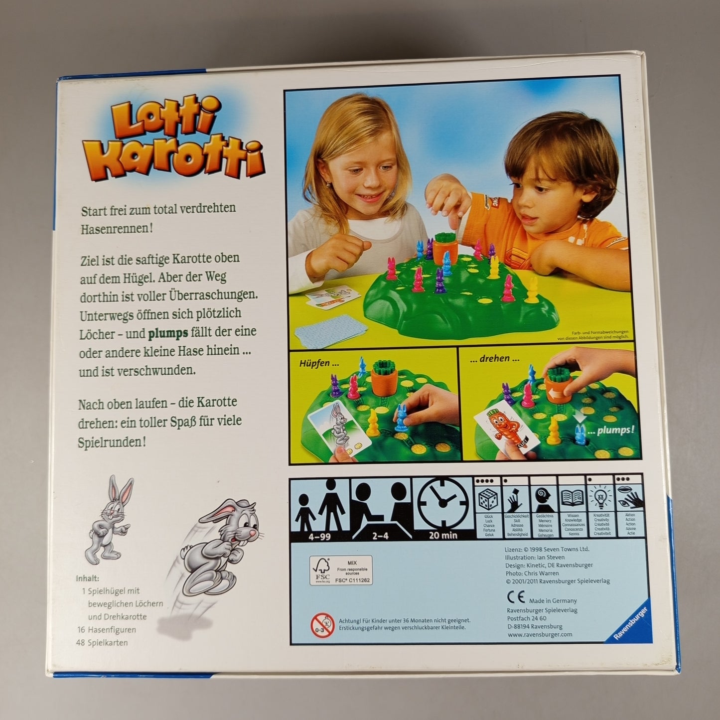 Ravensburger Lotti Karotti Brettspiel, gebraucht, ab 3 Jahre | geprüft