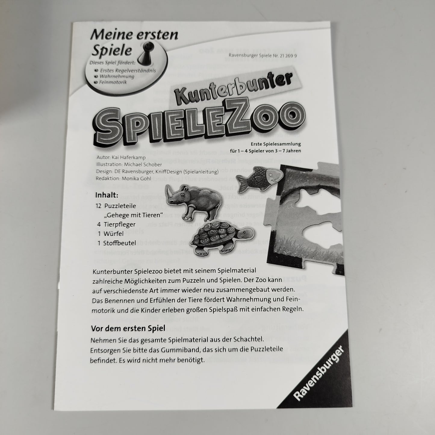 Ravensburger Meine ersten Spiele: Kunterbunter Spielezoo
