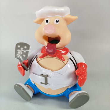 Markenlos Spielset- Prinzessinnen-Schloss & Schweine-Fütterspiel