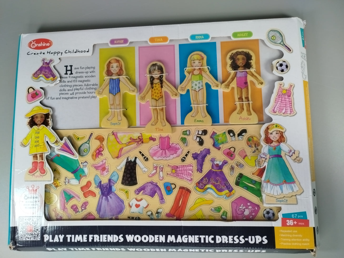 Onshine 2 magnetische Anziehpuppen-Sets aus Holz – mit Puppen & Zubehör