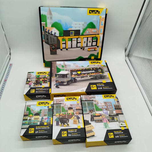 Blockz Bundle Supermarkt & LKW 6x Baukästen Neu