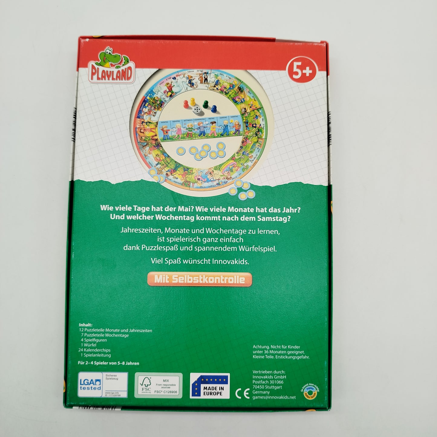 Playland Lernspiel – Jahreszeiten, Tage & Monate, Brettspiel, sehr gut
