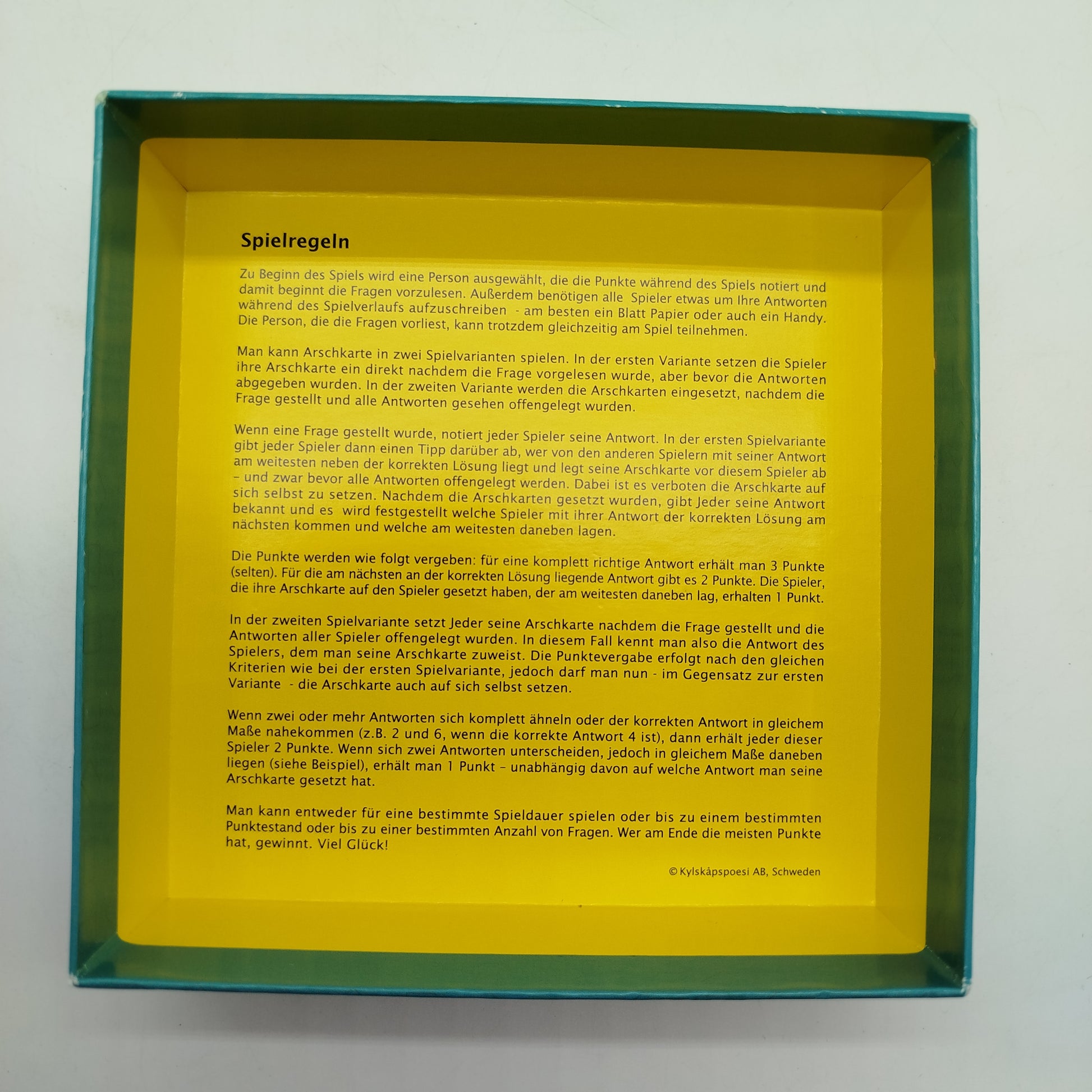 Kylskapspoesi Arschkarte Kartenspiel – Lustiges Partyspiel, gut