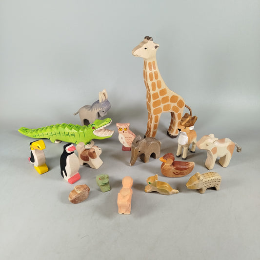 Bundle Holz Set von 17 Tiere & Menschen