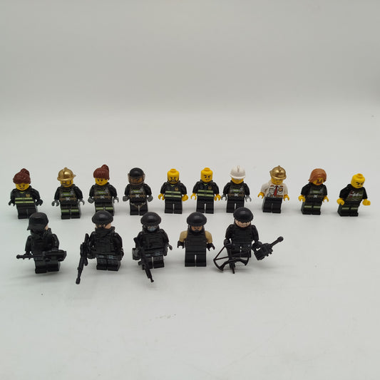 LEGO Minifiguren Set – 10 Feuerwehr & 5 Spezialeinheiten
