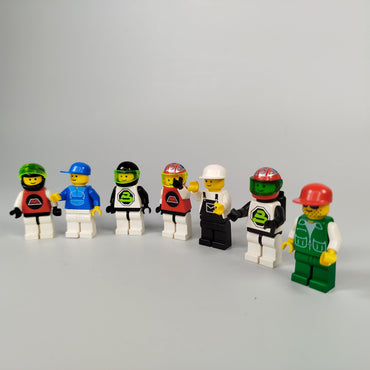 Lego Minifiguren-Set - Rennsport & Arbeit - 7-teilig