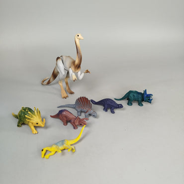 Dinosaurier Figuren - TYCO 1989 Dino Riders und 6 kleine vintage Dinos