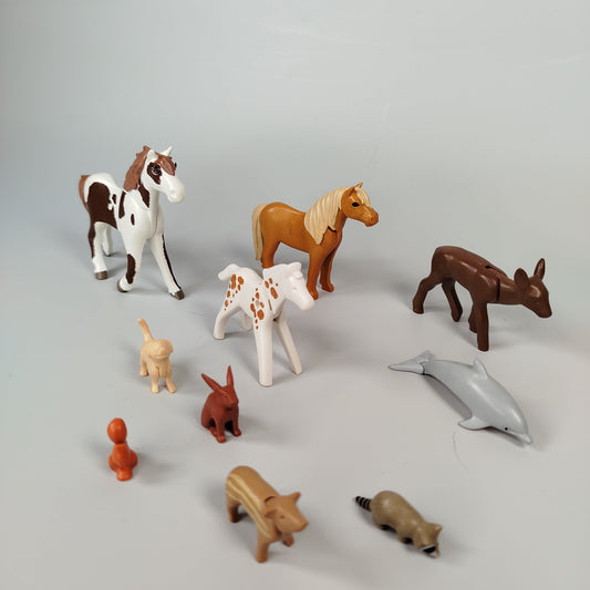 Playmobil Tierfiguren-Set - Bauernhof- & Naturtiere - 10 Stück