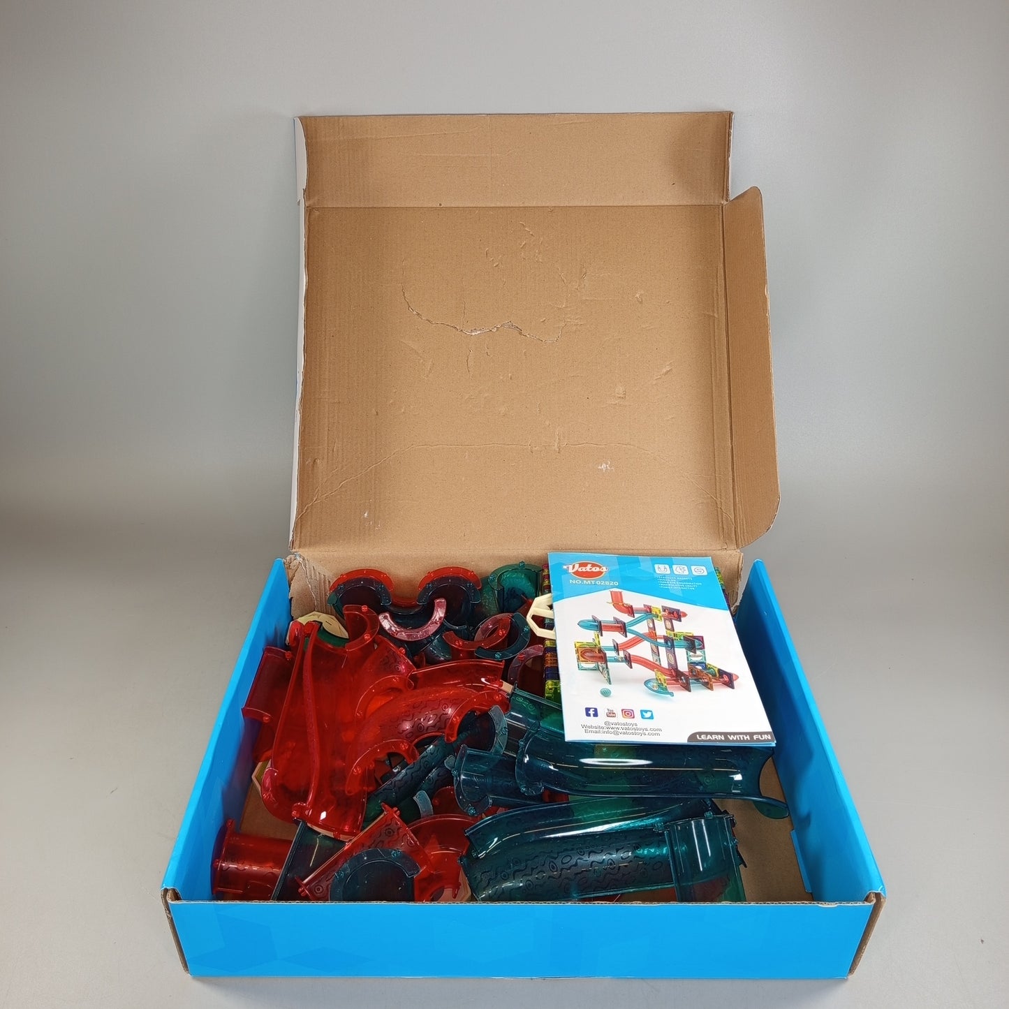 Vatos Magnetisches Pipeline-Bauset – 125-teiliges Konstruktionsspiel Set