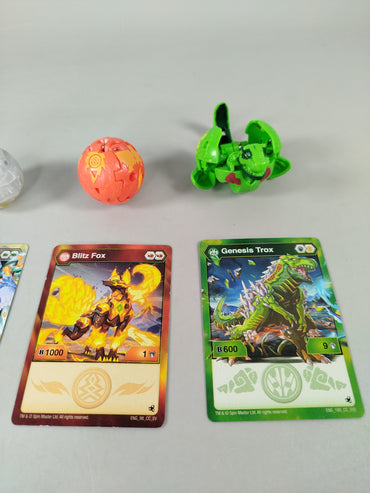 Bakugan Spielset - 6 Figuren mit Charakterkarten, sehr guter Zustand ohne OVP