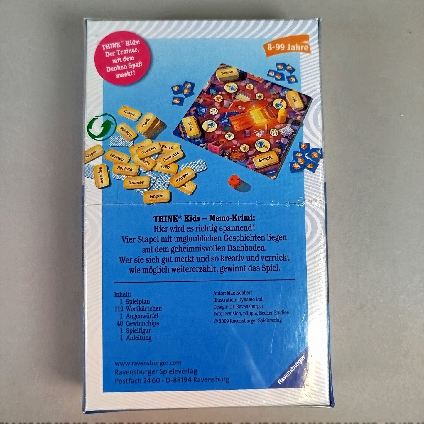 Ravensburger THINK Kids Brettspiel-Set, Memo-Krimi, Logik-Rätsel, neu, OVP