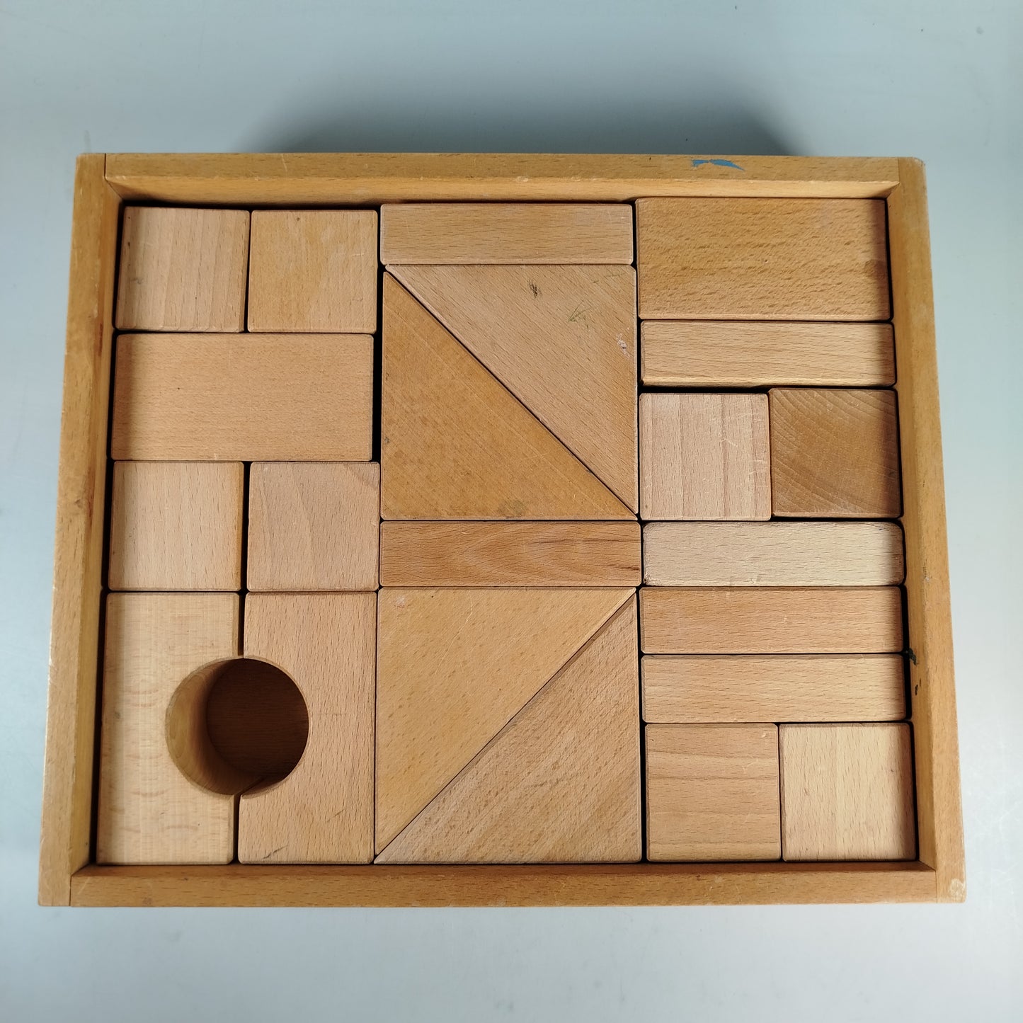 Holz-Baustein-Set in Aufbewahrungsbox