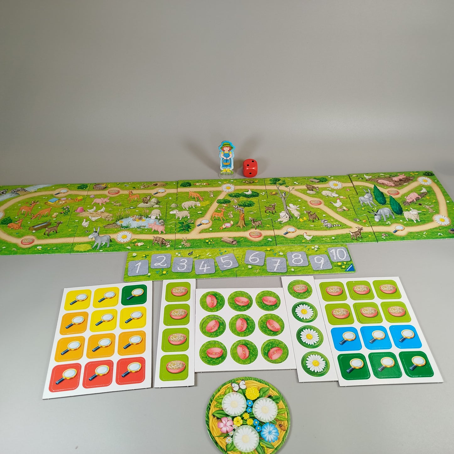 Spieleset mit 2 Spielen und Bausteinen