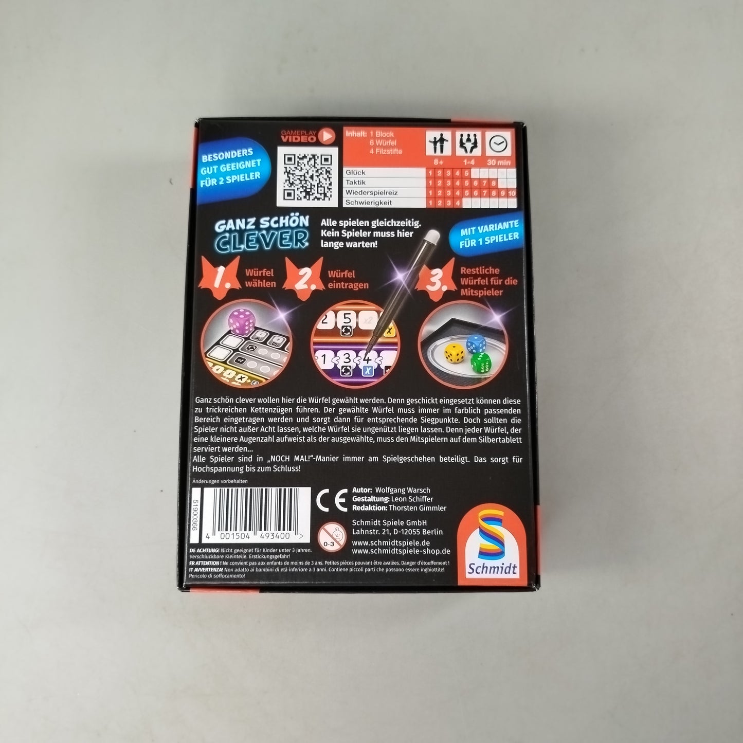 Schmidt Spiele Ganz schön clever Würfelspiel 49340