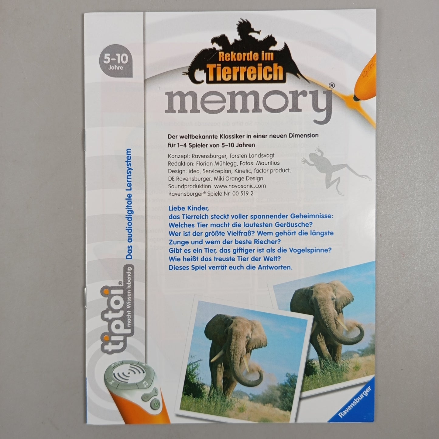 Ravensburger tiptoi Rekorde Tierreich 00519 Brettspiel