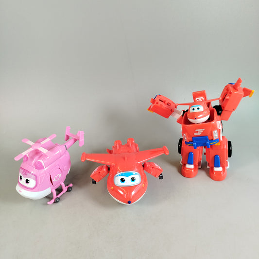 Super Wings Bundle 3x Figuren Jett & Dizzy transformierbar
