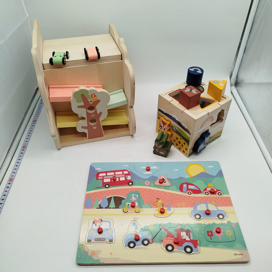 D. Liveny Bundle Formenwürfel Kugelbahn & Puzzle