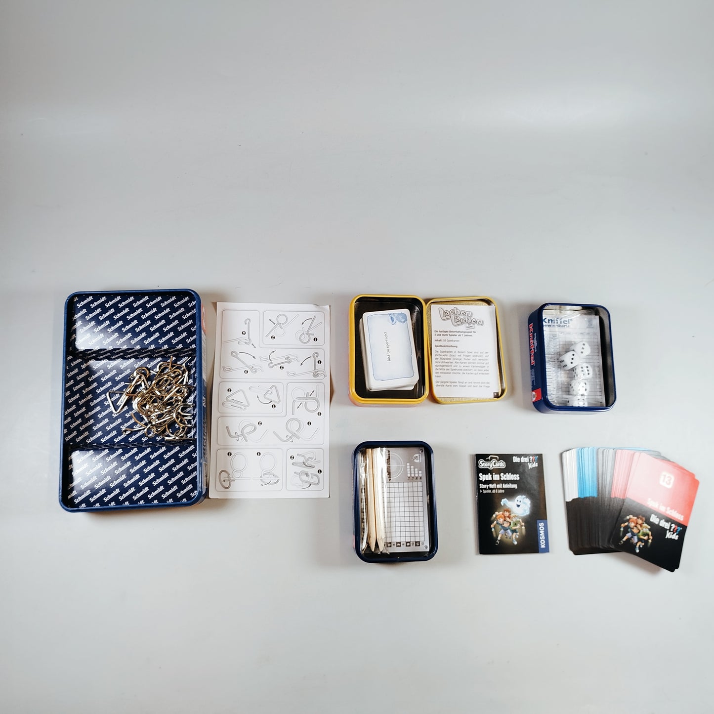 Schmidt Spiele Mini-Spieleset – Knobelspaß & Klassiker, wie neu