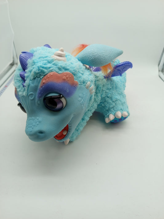 Interaktiver Plüschdrache – reagiert auf Berührung, Spielzeug, gebraucht