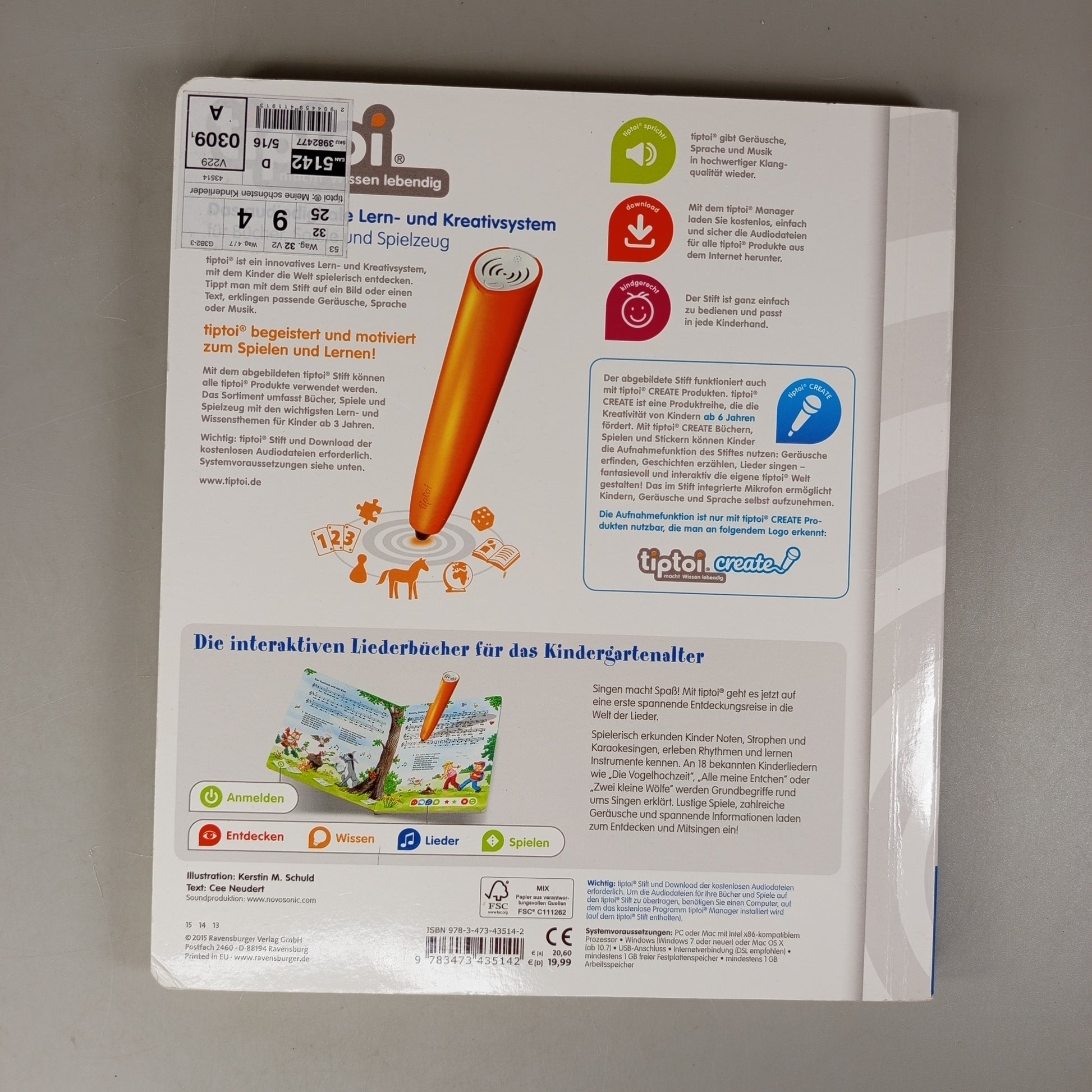 Ravensburger tiptoi Bücher Set von 2 – Kinderlieder & Pferdewissen