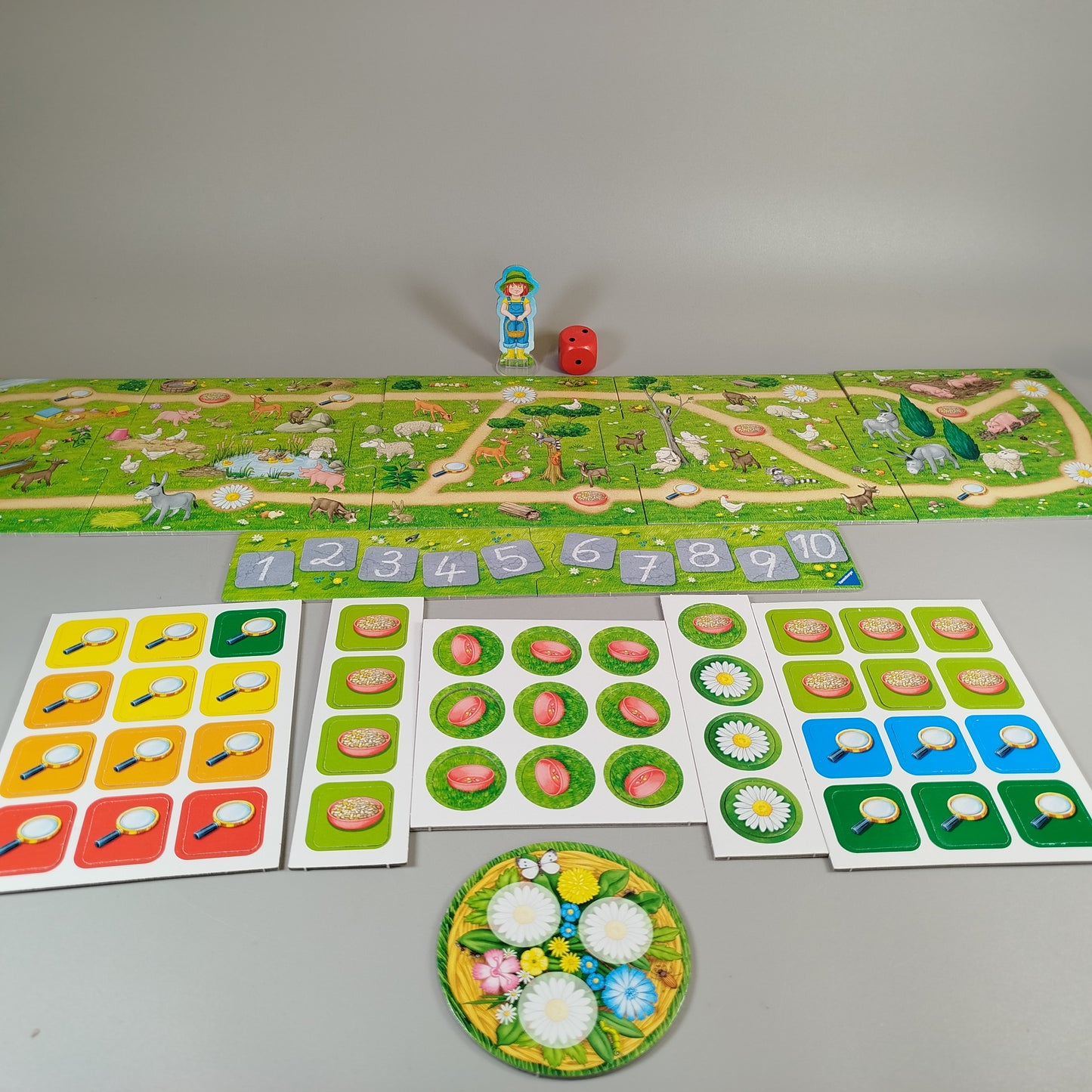 Spieleset mit 2 Spielen und Bausteinen
